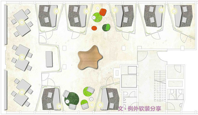蘇黎世創(chuàng)意設(shè)計(jì)辦公室，工作再忙也來(lái)勁-別墅設(shè)計(jì)_軟裝設(shè)計(jì)_室內(nèi)設(shè)計(jì)_豪宅設(shè)計(jì)-深圳例外軟裝設(shè)計(jì)公司