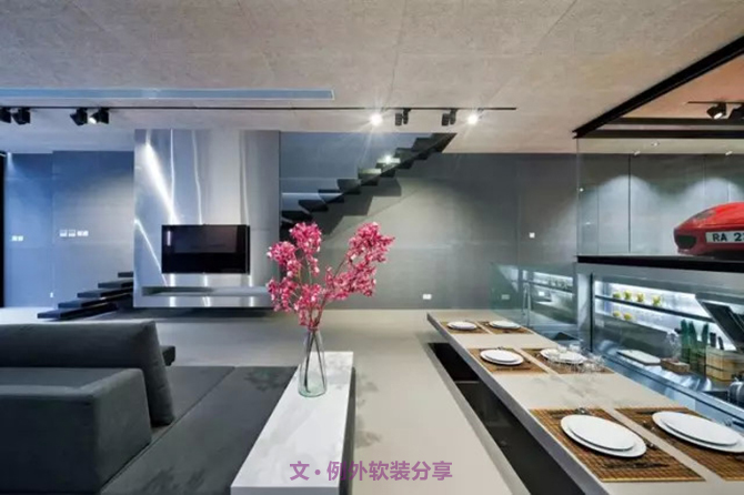 室內(nèi)設(shè)計(jì)師一任性，豪車也成裝飾品-別墅設(shè)計(jì)_軟裝設(shè)計(jì)_室內(nèi)設(shè)計(jì)_豪宅設(shè)計(jì)-深圳例外軟裝設(shè)計(jì)公司